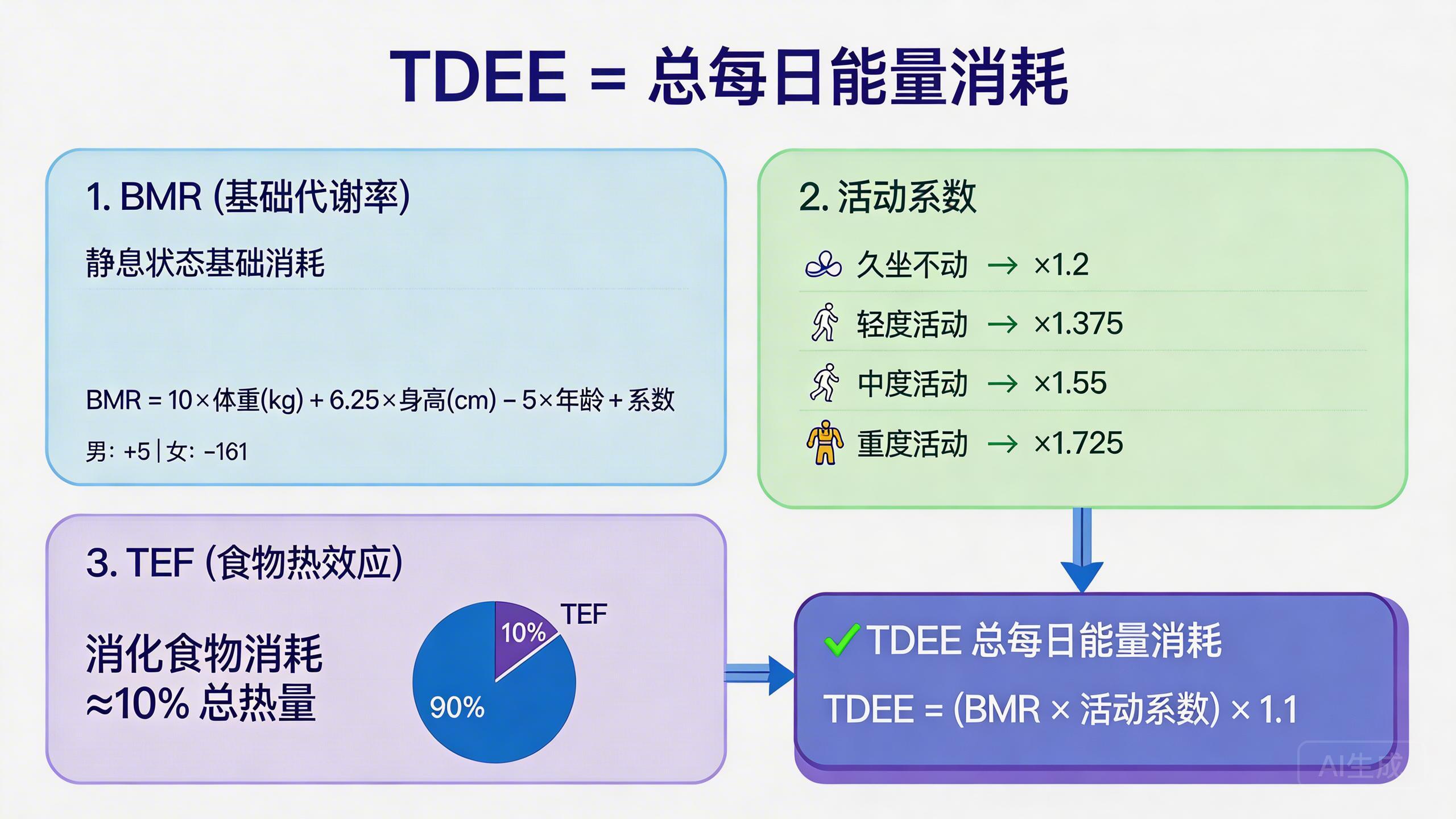 TDEE 是什么？一文讲清每日热量消耗怎么算（含公式 + 计算器）